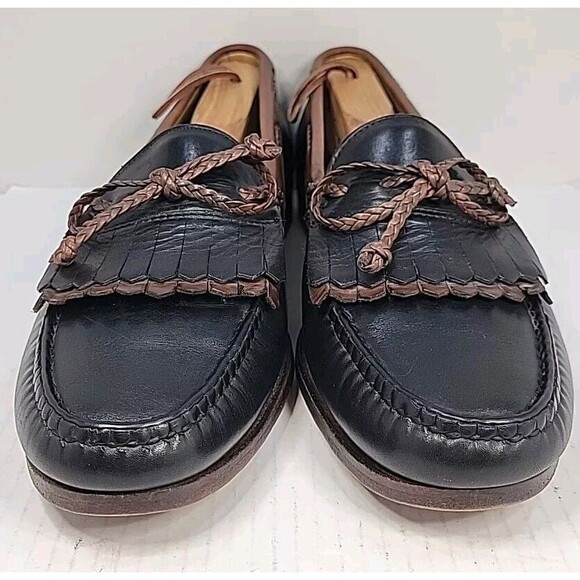 Allen Edmonds Woodstock Loafers Tassel Kiltie Black Brown Leather 10.5 C EUC! - Picture 3 of 16